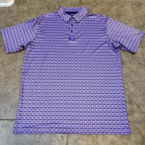 Bogey Bros Polo Shirt XL Purple Send It Performance Lightweight Stretch UPF 50+